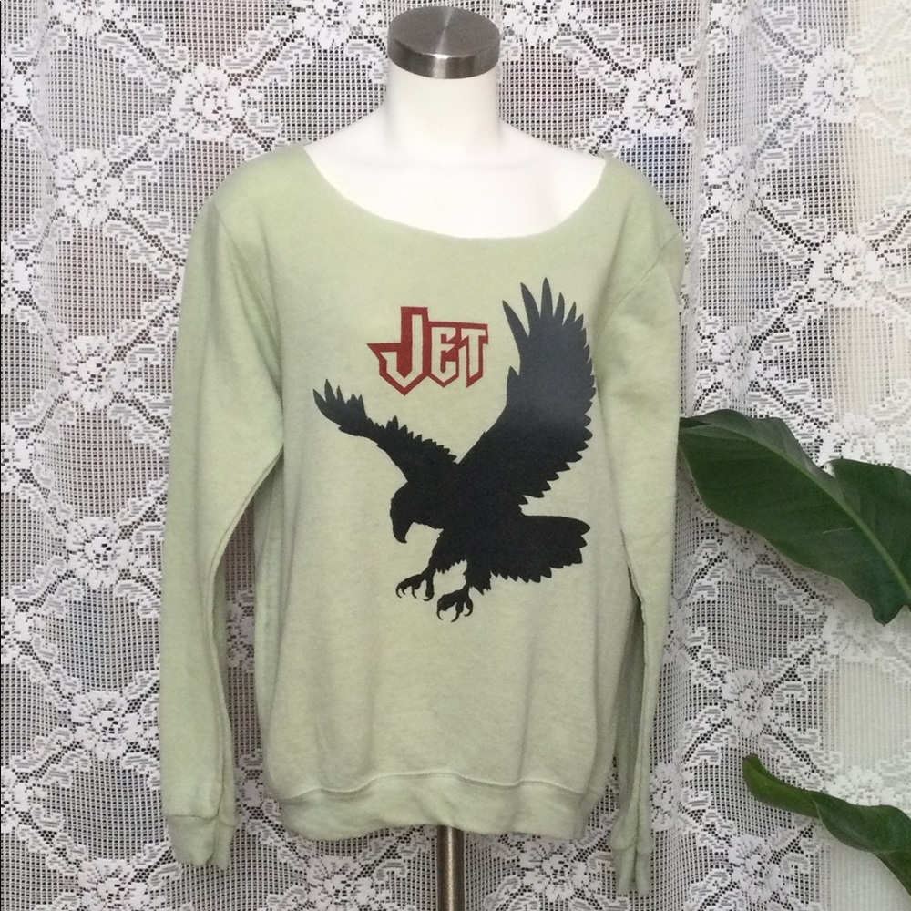 Jet by John Eshaya Green Sweatshirt Size S/P
